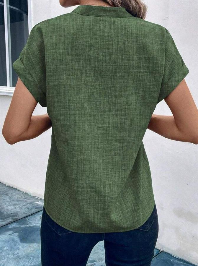 Kısa Kollu Hakim Yaka Sofya Bluz