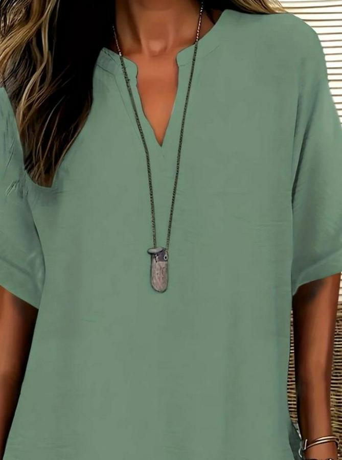 Kısa Kollu V Yakalı Aerobin Bluz