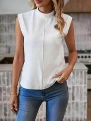 Kısa Reglan Kollu Yarı Balıkçı Yaka Ithal Krep Bluz