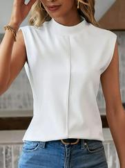 Kısa Reglan Kollu Yarı Balıkçı Yaka Ithal Krep Bluz