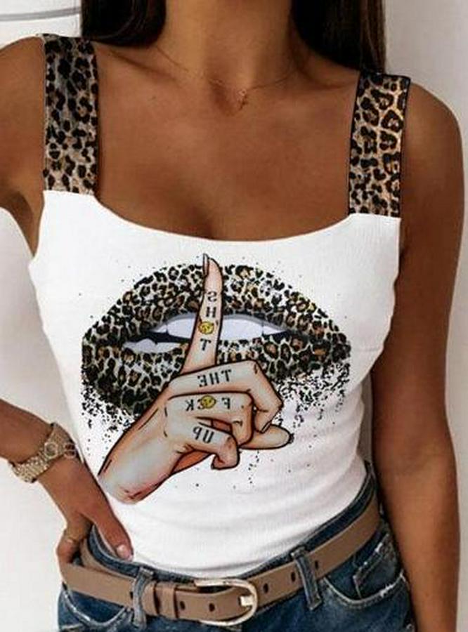 Leopar Askılı Leopar Baskılı Mikro Kumaş Bluz