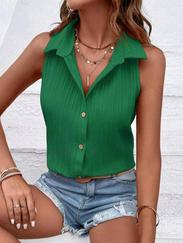 Sıfır Kol Pamela Kumaş Gömlek