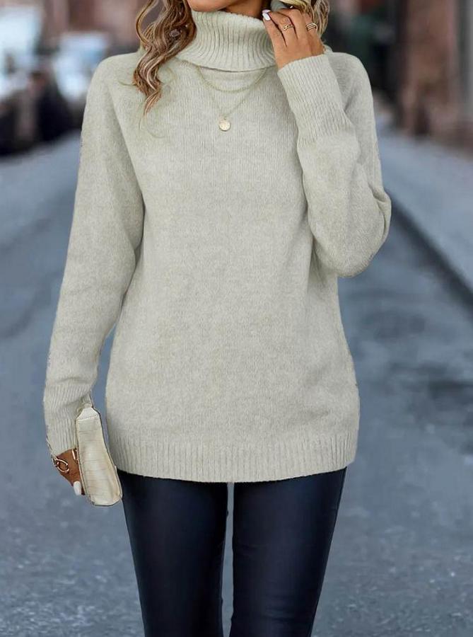 Uzun Kollu Balıkçı Yaka Triko Bluz