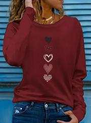 Uzun Kollu Bisiklet Yaka Desenli Viskon Bluz