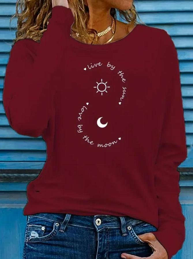 Uzun Kollu Bisiklet Yaka Desenli Viskon Bluz