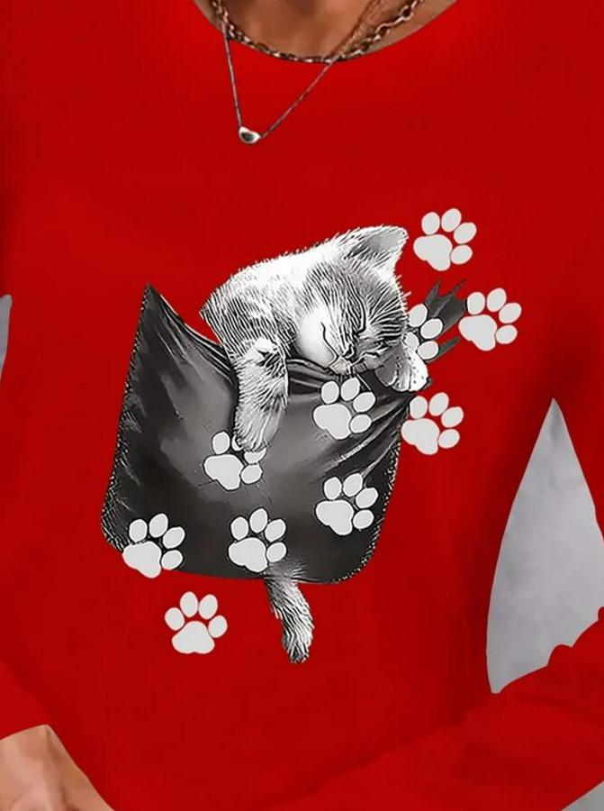 Uzun Kollu Bisiklet Yaka Desenli Viskon Bluz