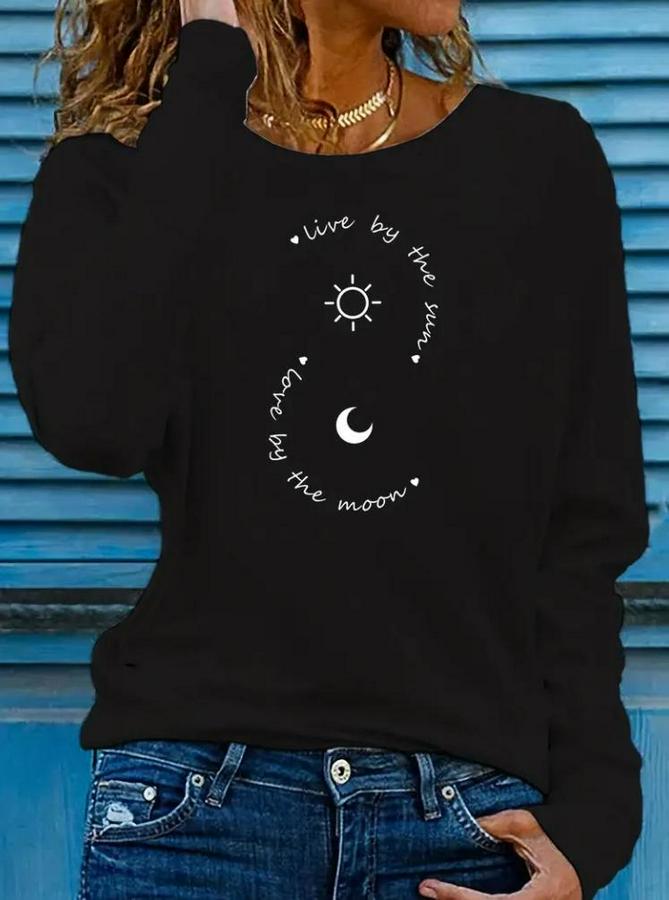 Uzun Kollu Bisiklet Yaka Desenli Viskon Bluz