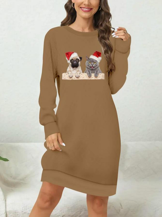 Uzun Kollu Bisiklet Yaka Desenli Viskon Iki Iplik Bluz