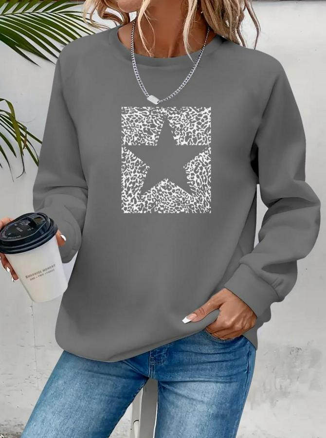 Uzun Kollu Bisiklet Yaka Desenli Viskon Iki Iplik Bluz