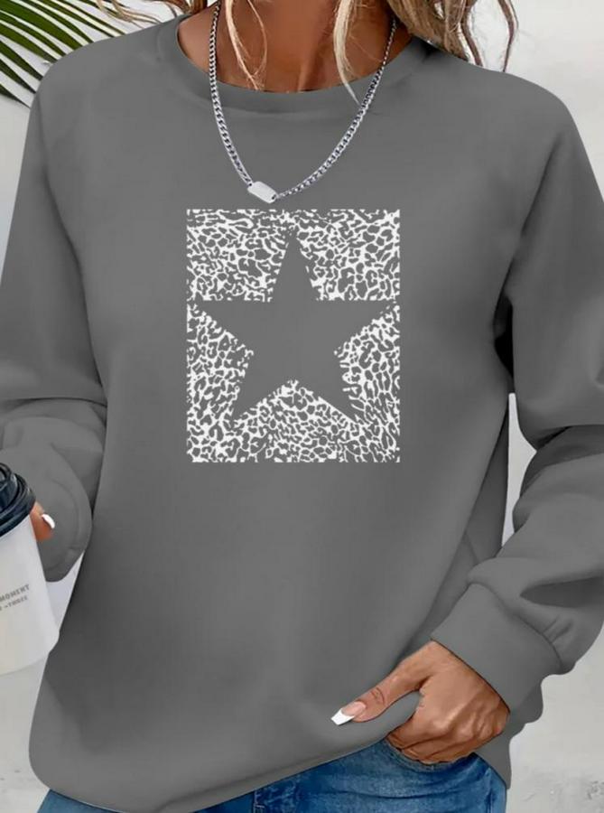 Uzun Kollu Bisiklet Yaka Desenli Viskon Iki Iplik Bluz