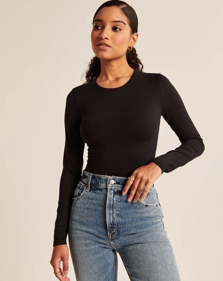 Uzun Kollu Bisiklet Yaka Süprem Bluz