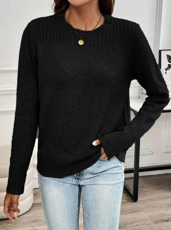 Uzun Kollu Bisiklet Yaka Triko Bluz