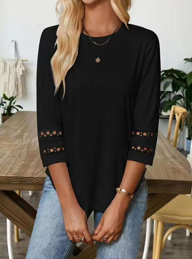 Uzun Kollu Bisiklet Yaka Truvakar Kollu Viskon Bluz