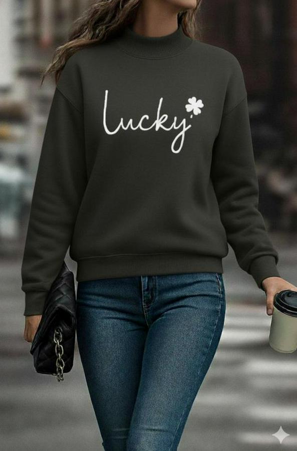 Uzun Kollu Bisiklet Yaka Viskon Iki Iplik Bluz