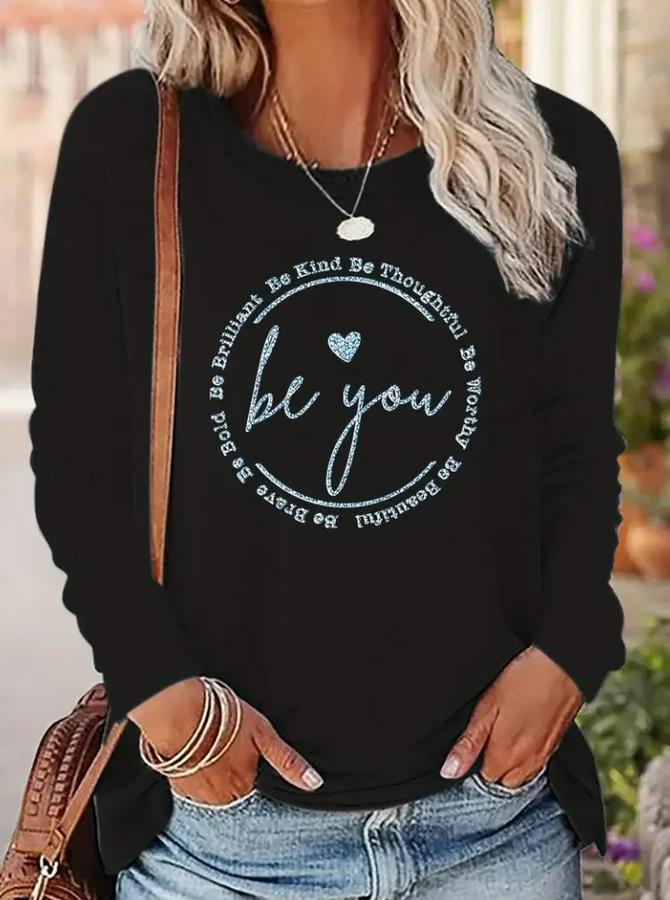 Uzun Kollu Bisiklet Yakabe Youdesenli Viskon Bluz