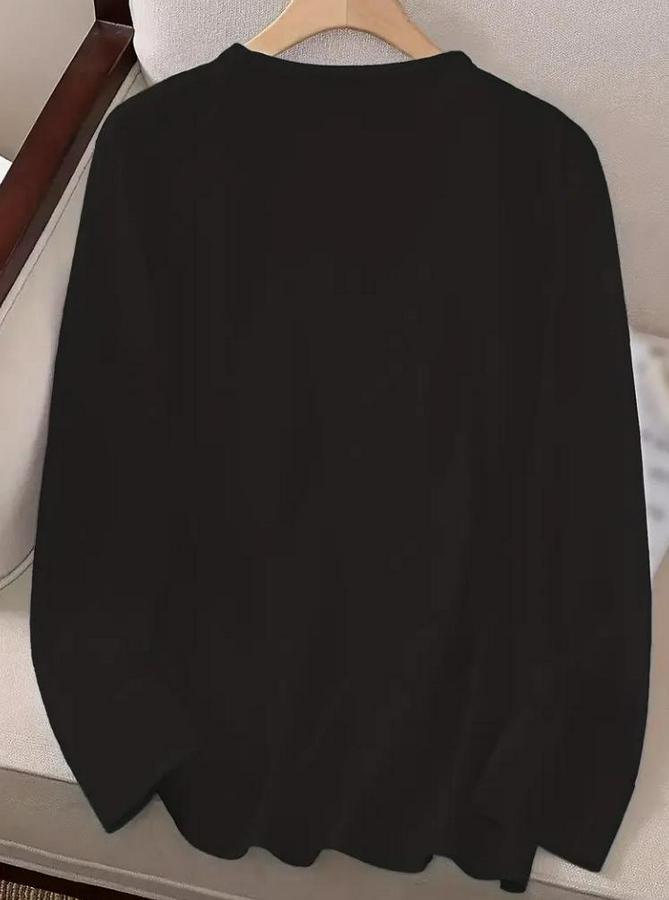 Uzun Kollu Bisiklet Yakabe Youdesenli Viskon Bluz