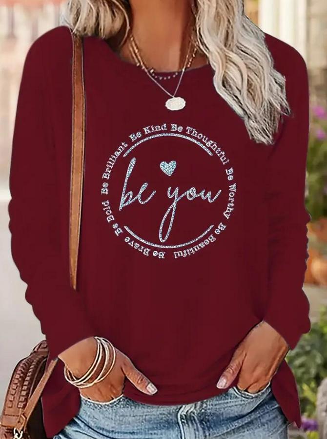 Uzun Kollu Bisiklet Yakabe Youdesenli Viskon Bluz