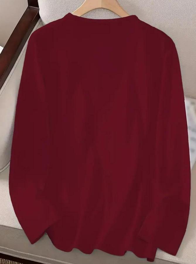 Uzun Kollu Bisiklet Yakabe Youdesenli Viskon Bluz