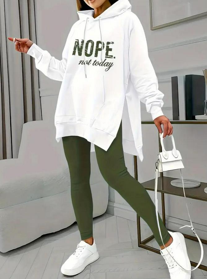 Uzun Kollu Kapşonlu Bağcıklı Viskon Iki Iplik Sweat