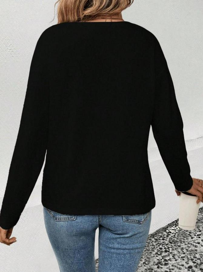 Uzun Kollu V Yakalı Leopar Detaylı Viskon Iki Iplik Bluz