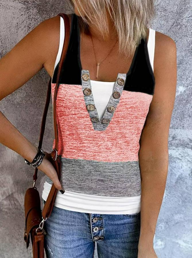 V Yakalı Önden Düğmeli Viskon Bluz