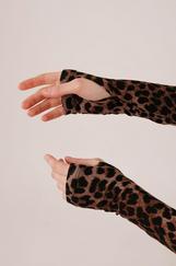 Leopar Desen Basic Bluz