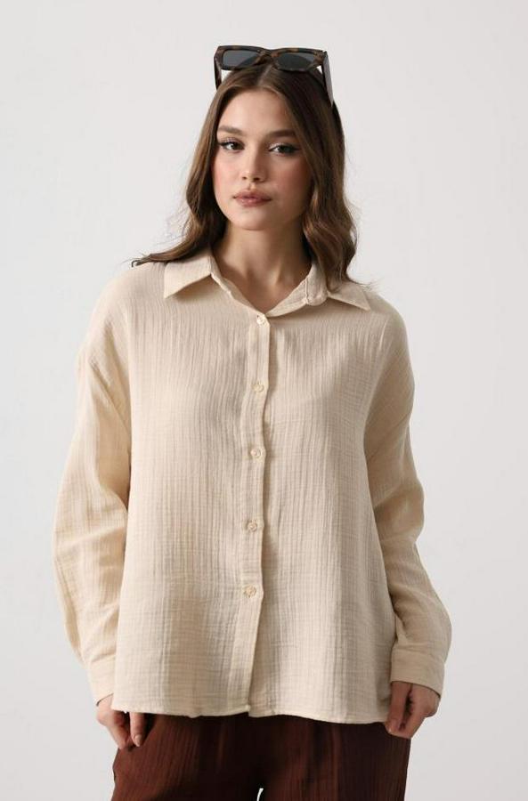 Müslin Uzun Kol Gömlek