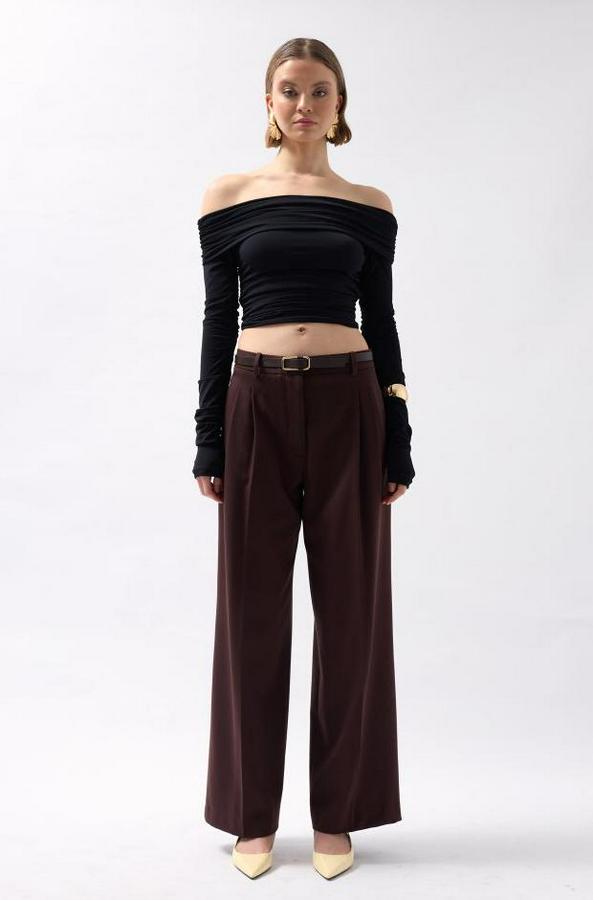 Omuz Dekolte Straplez Bluz