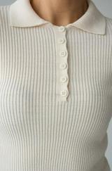 Polo Yaka 6 Düğmeli Kazak