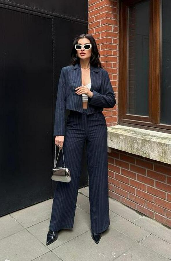 Renata Çizgili Pantolon Takım 9568-24