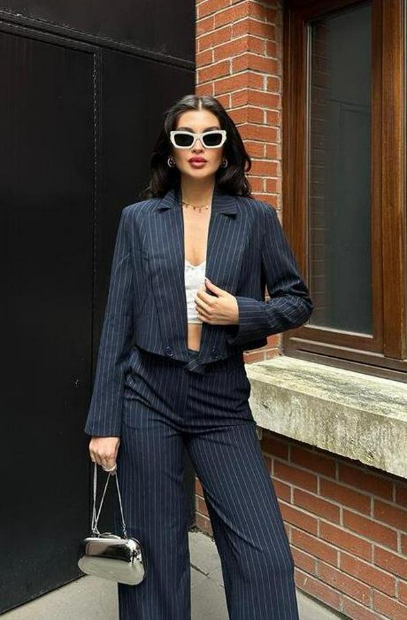 Renata Çizgili Pantolon Takım 9568-24