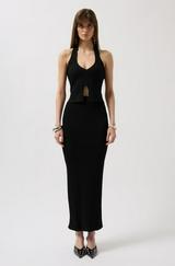 V Detay Dokulu Crop Bluz