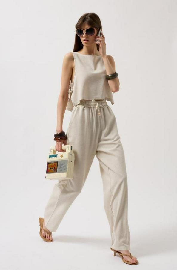 Yandan Bağlamalı Crop Bluz