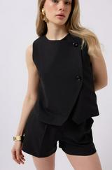 Yandan Düğmeli Dokuma Yelek