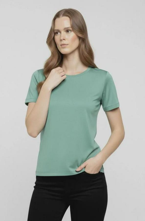 T-Shirt Bisiklet Yaka Slim Fit Likralı Tişört Günlük Basic Body