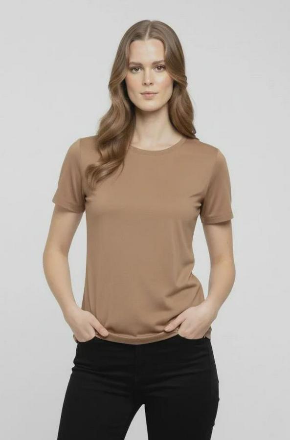 T-Shirt Bisiklet Yaka Slim Fit Likralı Tişört Günlük Basic Body