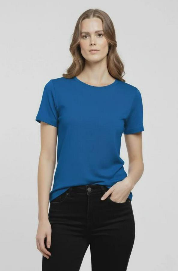 T-Shirt Bisiklet Yaka Slim Fit Likralı Tişört Günlük Basic Body