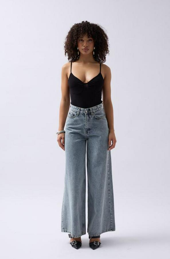 Önü Büzgülü Askılı Bodysuit