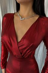 Parlak Kruvaze Bodysuit