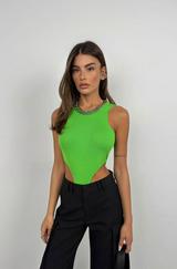 Pencere Detay Yüzücü Bodysuit
