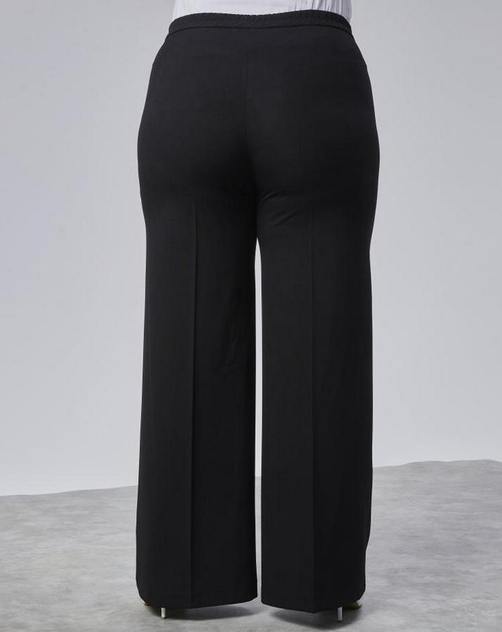 Poly Viscose Full Lycra Beli̇ Lasti̇kli̇ Battal Pantolon