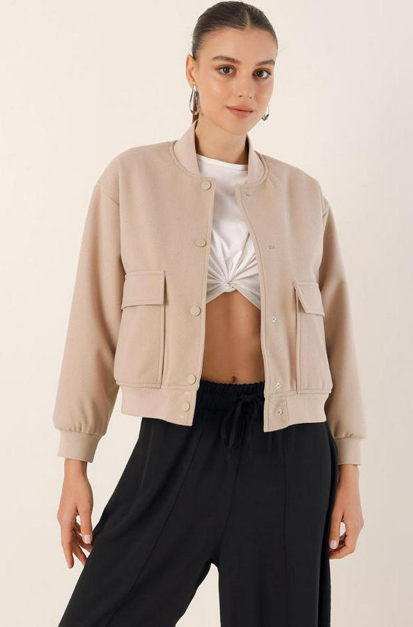 Çift Cepli Bomber Ceket