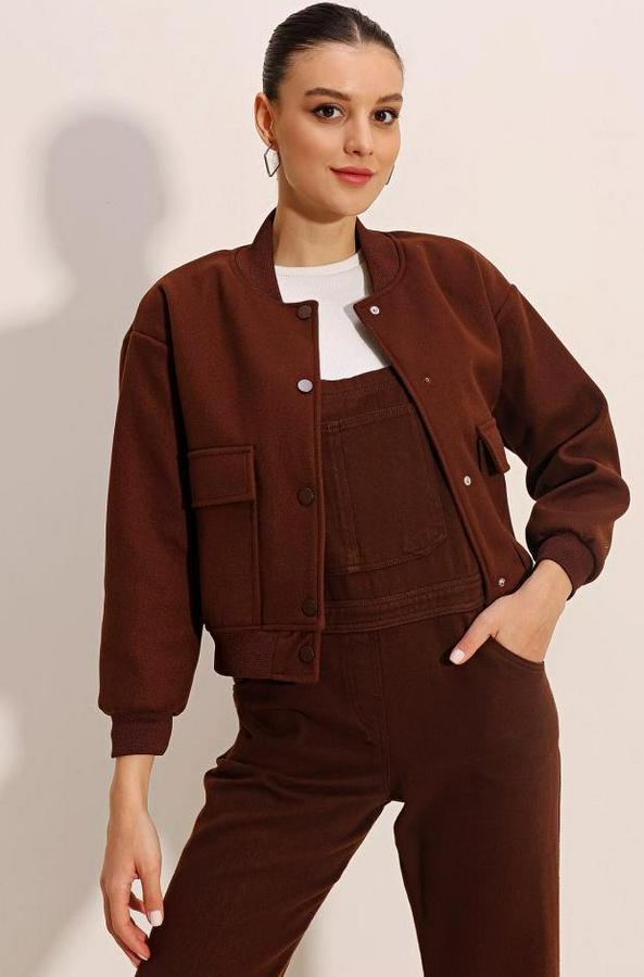 Çift Cepli Bomber Ceket