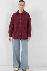 Oversize Gabardin Gömlek Ceket
