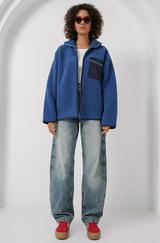 Fermuarlı Oversize Peluş Ceket
