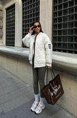 Alisa Oversize Kapitone Bomber Ceket 7058 -08