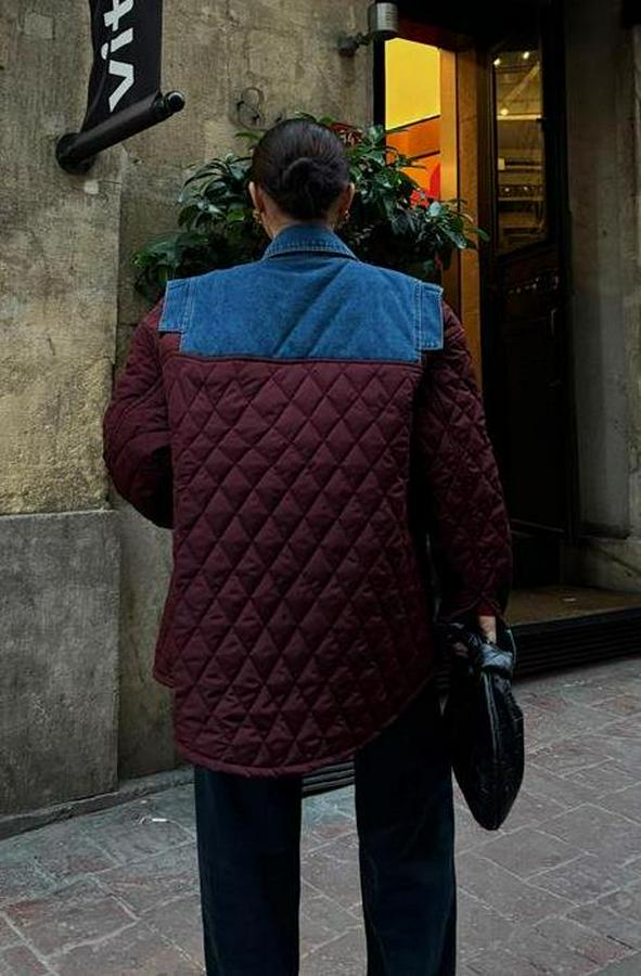 Denim Garnili Kapitone Ceket 7071