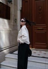 Fermuarlı Gömlek Yaka Bomber Ceket