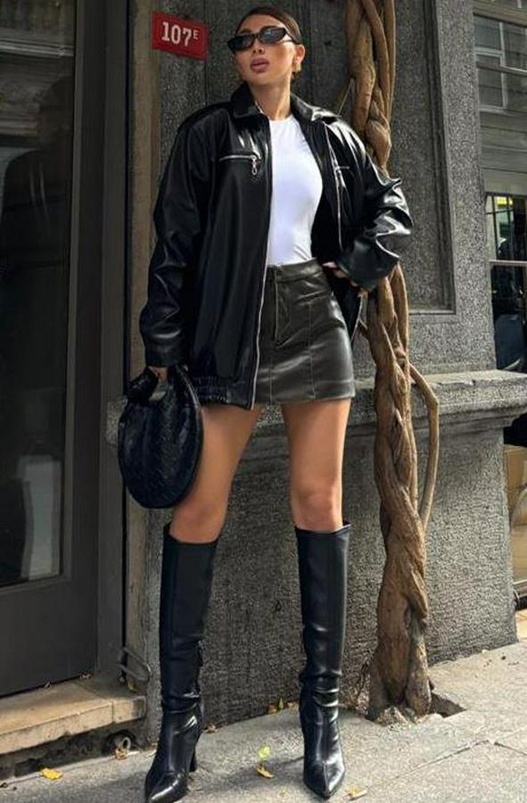 Florie Oversize Suni Deri Ceket 6108