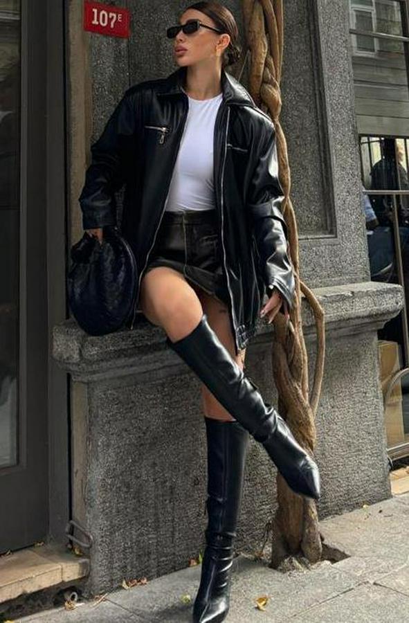 Florie Oversize Suni Deri Ceket 6108